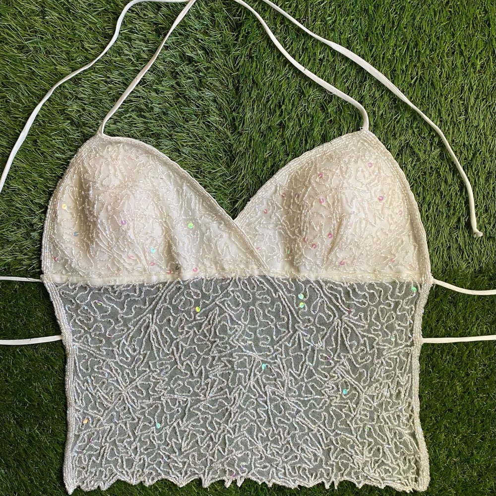 White Y2K top